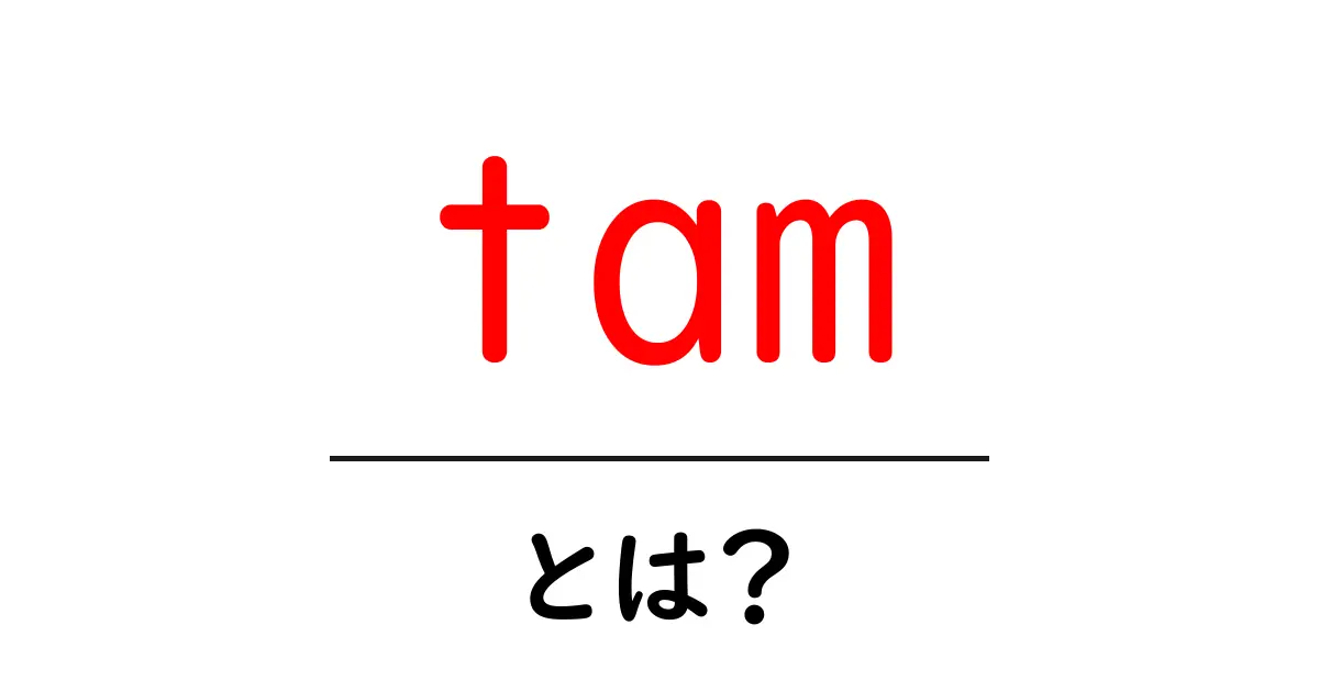 tamとは?初心者が押さえるべき基礎と活用ガイド共起語・同意語・対義語も併せて解説!