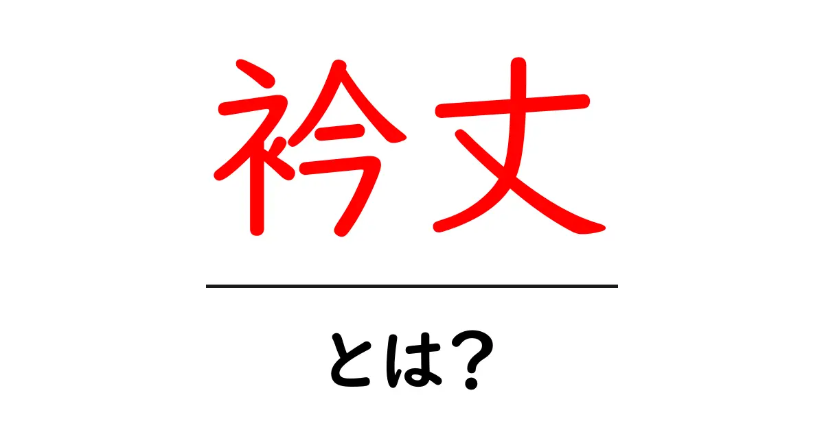 衿丈・とは？ 衣類を格上げする衿丈の基本と見分け方を徹底解説共起語・同意語・対義語も併せて解説！