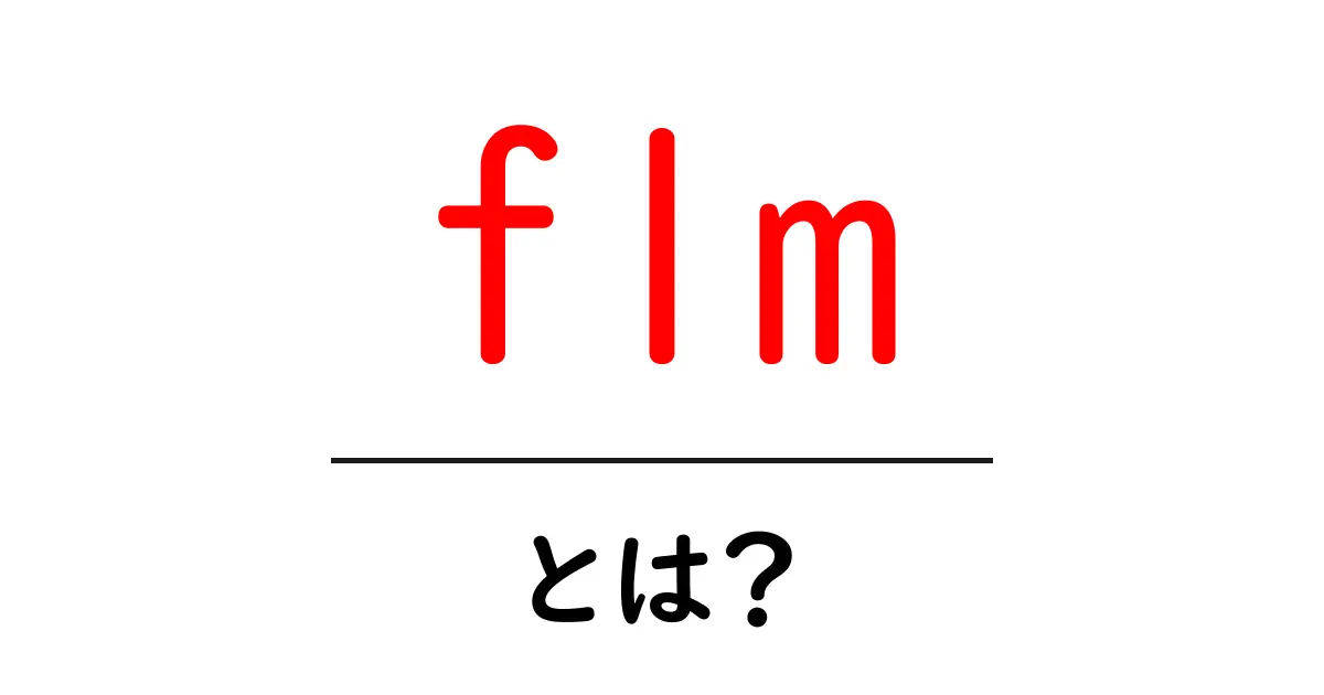 flm・とは？初心者でもわかる基本と使い方のコツ共起語・同意語・対義語も併せて解説！