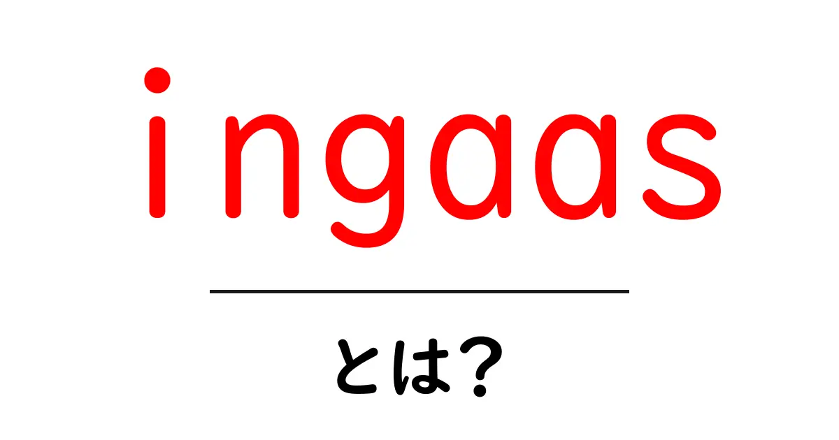 ingaasとは?初心者が押さえる基本と使い方ガイド共起語・同意語・対義語も併せて解説!