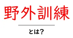 野外訓練・とは?初心者でもすぐ分かる基本と安全ポイント共起語・同意語・対義語も併せて解説!