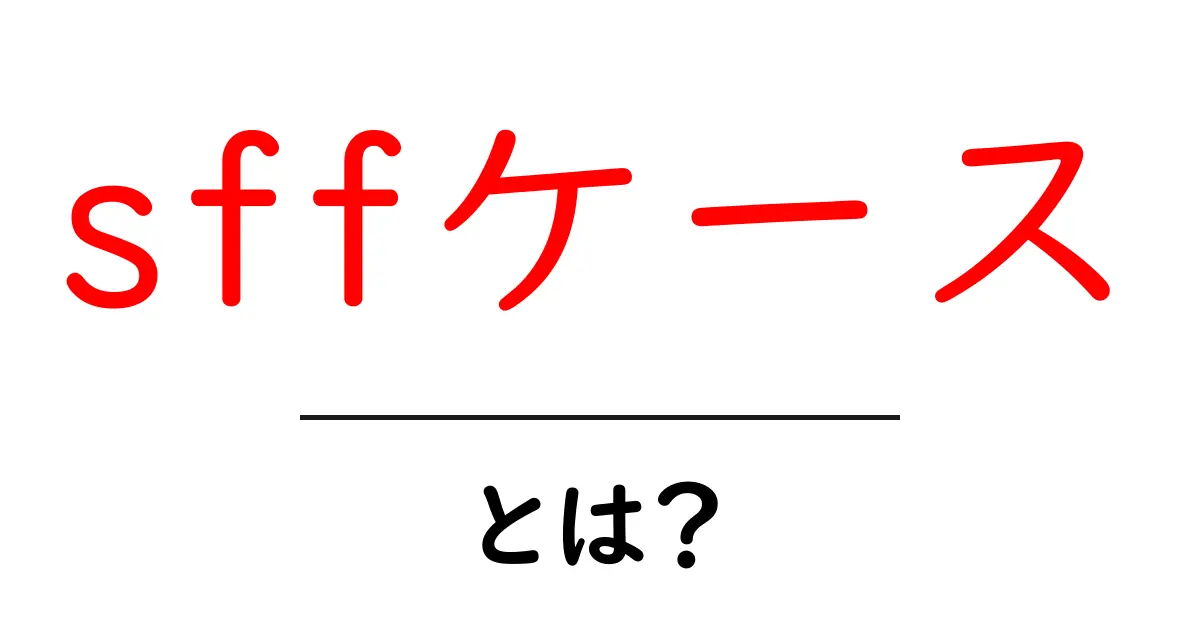 sffケースとは？初心者向けガイド：SFFケースの基本と選び方共起語・同意語・対義語も併せて解説！