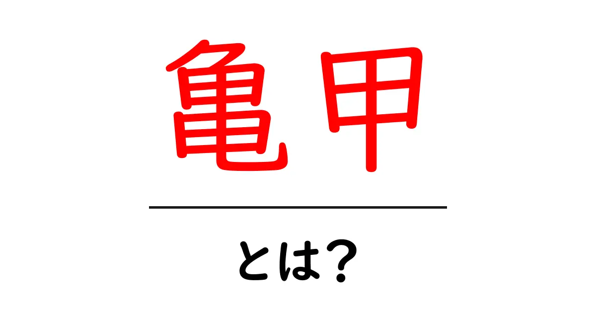 亀甲・とは？初心者が知っておく亀甲模様の基本と使い方共起語・同意語・対義語も併せて解説！