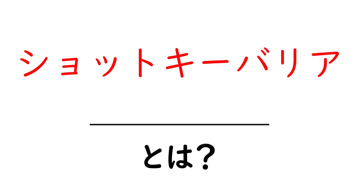 ショットキーバリア・とは？初心者向けの基礎解説と実生活でのヒント共起語・同意語・対義語も併せて解説！