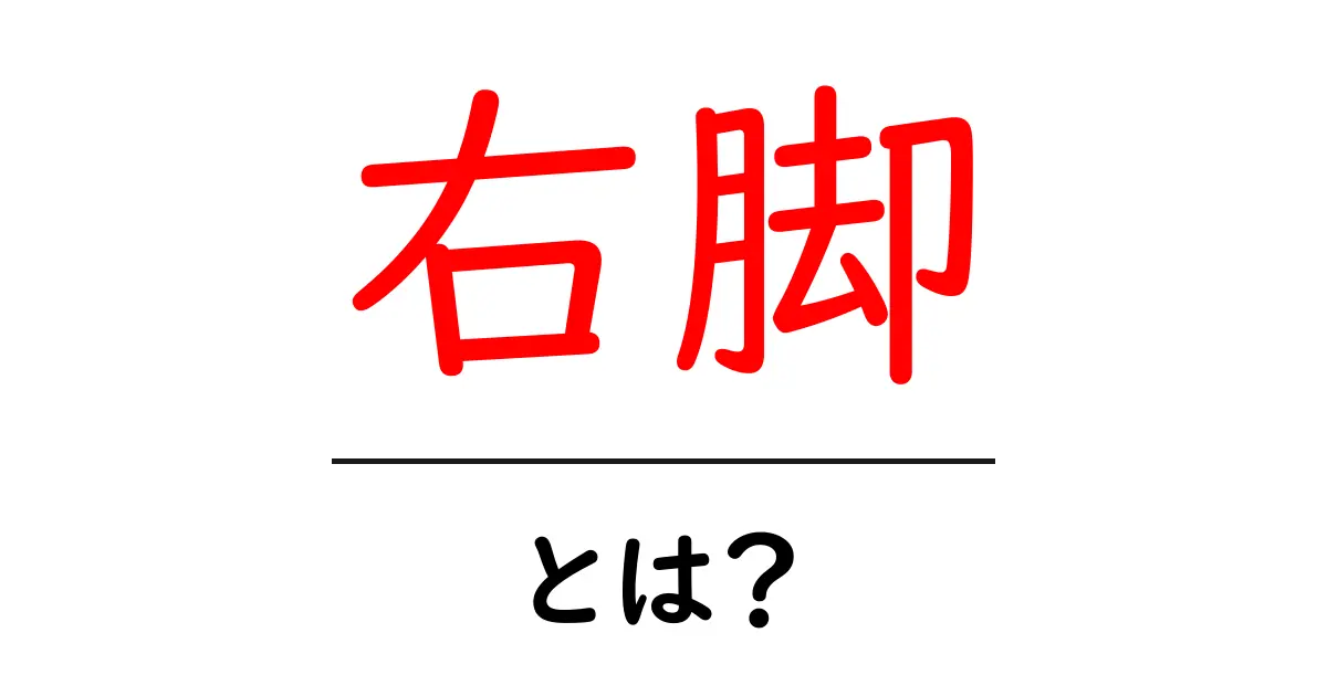 右脚・とは？初心者でも分かる基本ガイド｜右脚の役割とケガ予防を解説共起語・同意語・対義語も併せて解説！