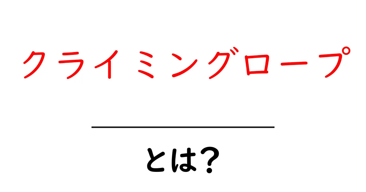 クライミングロープとは？初心者が知っておく基本と選び方共起語・同意語・対義語も併せて解説！