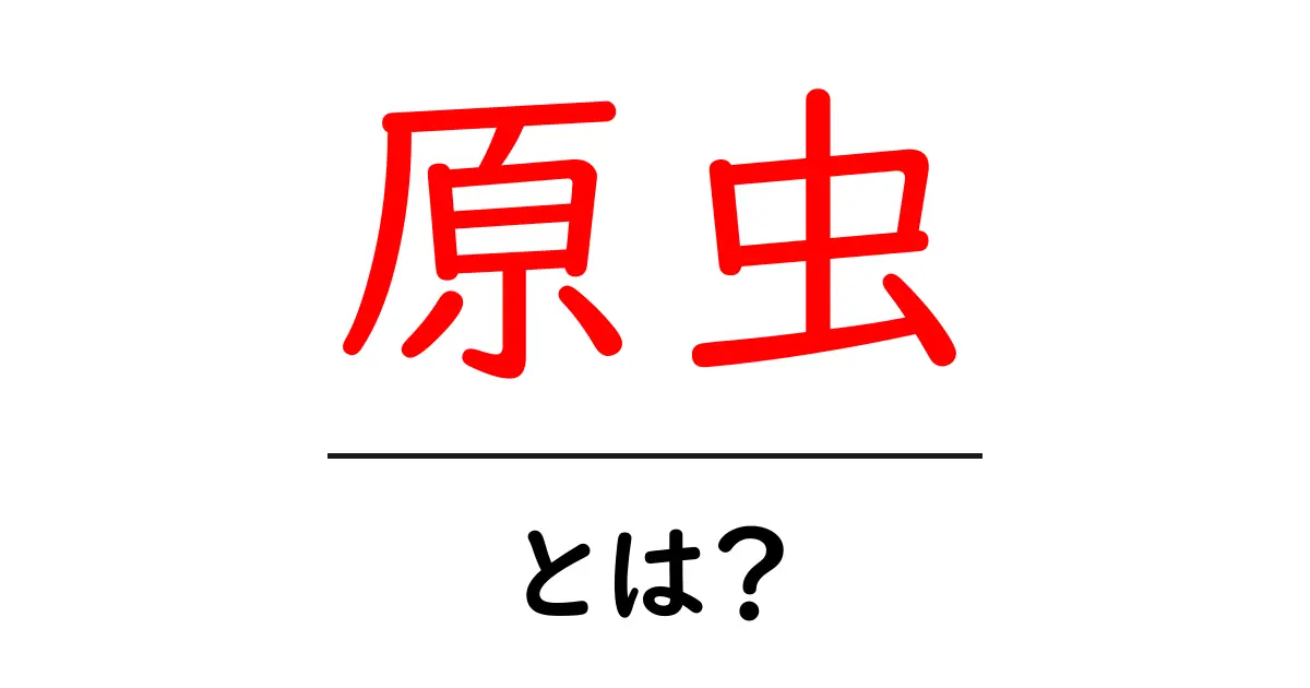 原虫・とは？初心者向けにわかりやすく解説する入門ガイド共起語・同意語・対義語も併せて解説！