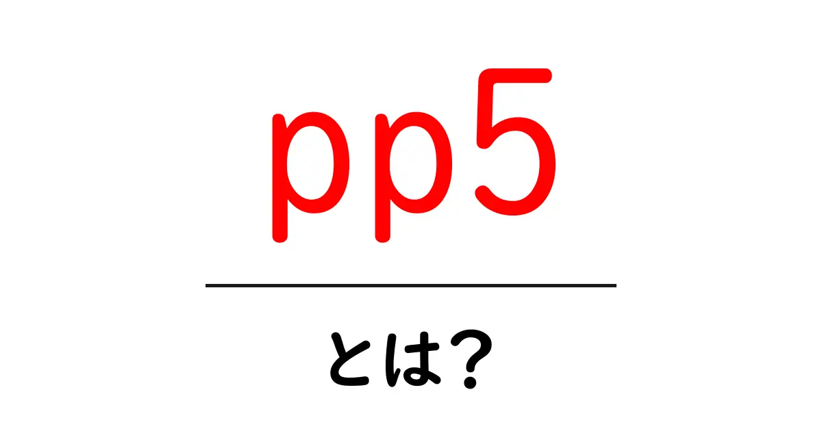 pp5・とは？初心者でも分かる基礎と使い方ガイド共起語・同意語・対義語も併せて解説！