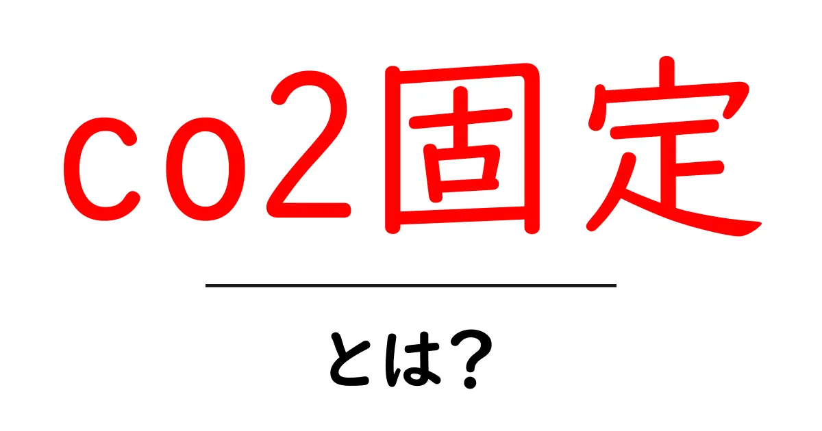 co2固定とは?初心者にもわかる仕組みと身近な取り組みガイド共起語・同意語・対義語も併せて解説!