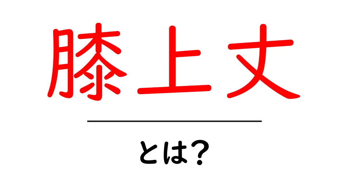 膝上丈とは？初心者にもわかる膝上丈の意味と選び方共起語・同意語・対義語も併せて解説！