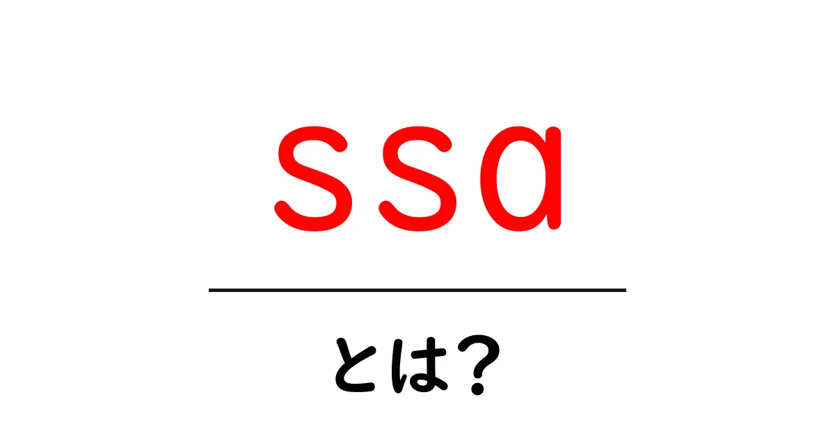 ssa・とは?初心者が知っておく基本と使い方ガイド共起語・同意語・対義語も併せて解説!