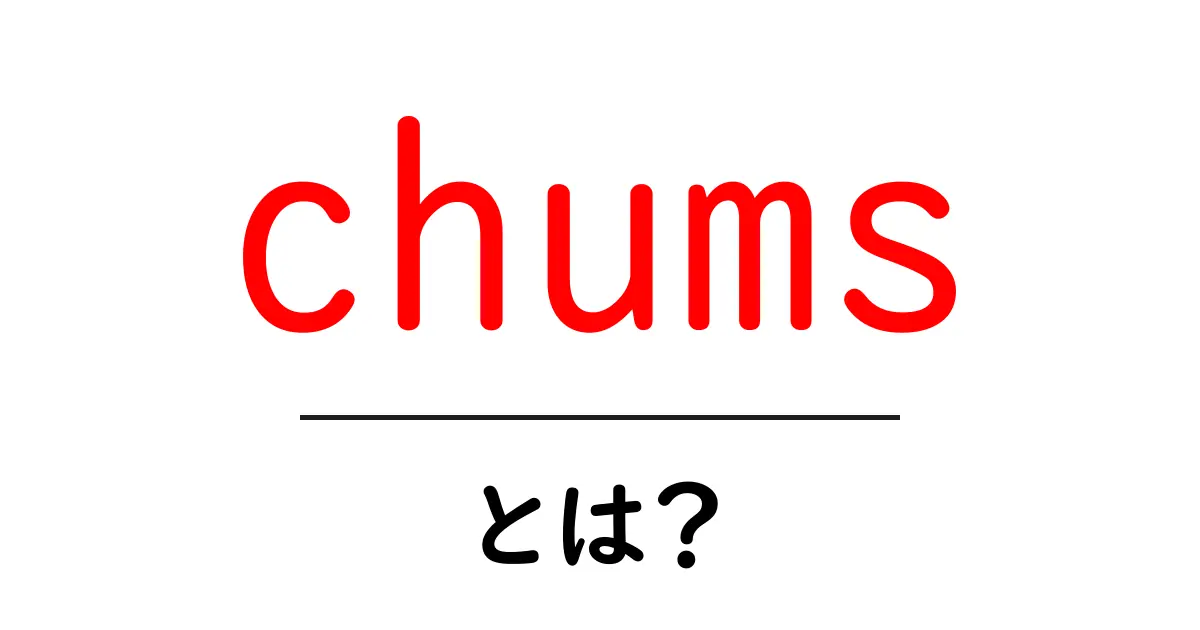 chumsとは?初心者のための意味と使い方ガイド共起語・同意語・対義語も併せて解説!