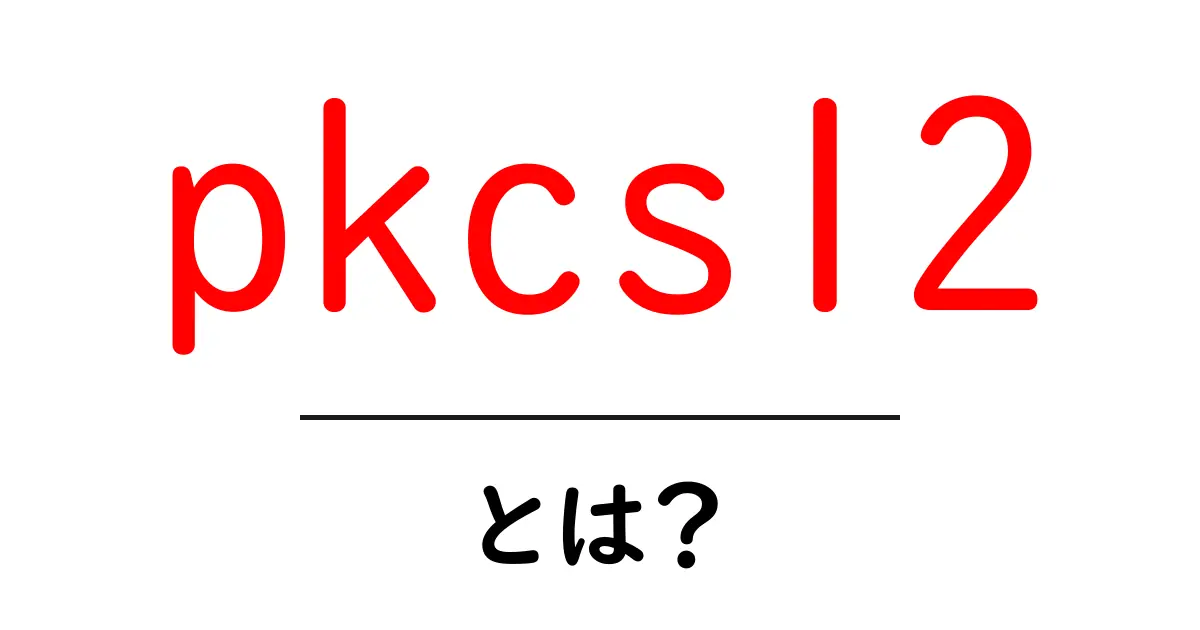 pkcs12とは?初心者にもわかる基礎と活用ガイド共起語・同意語・対義語も併せて解説!