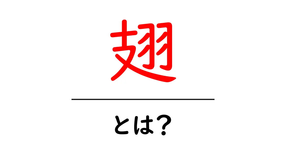 翅・とは？初心者でも分かるやさしい解説と使い方ガイド共起語・同意語・対義語も併せて解説！