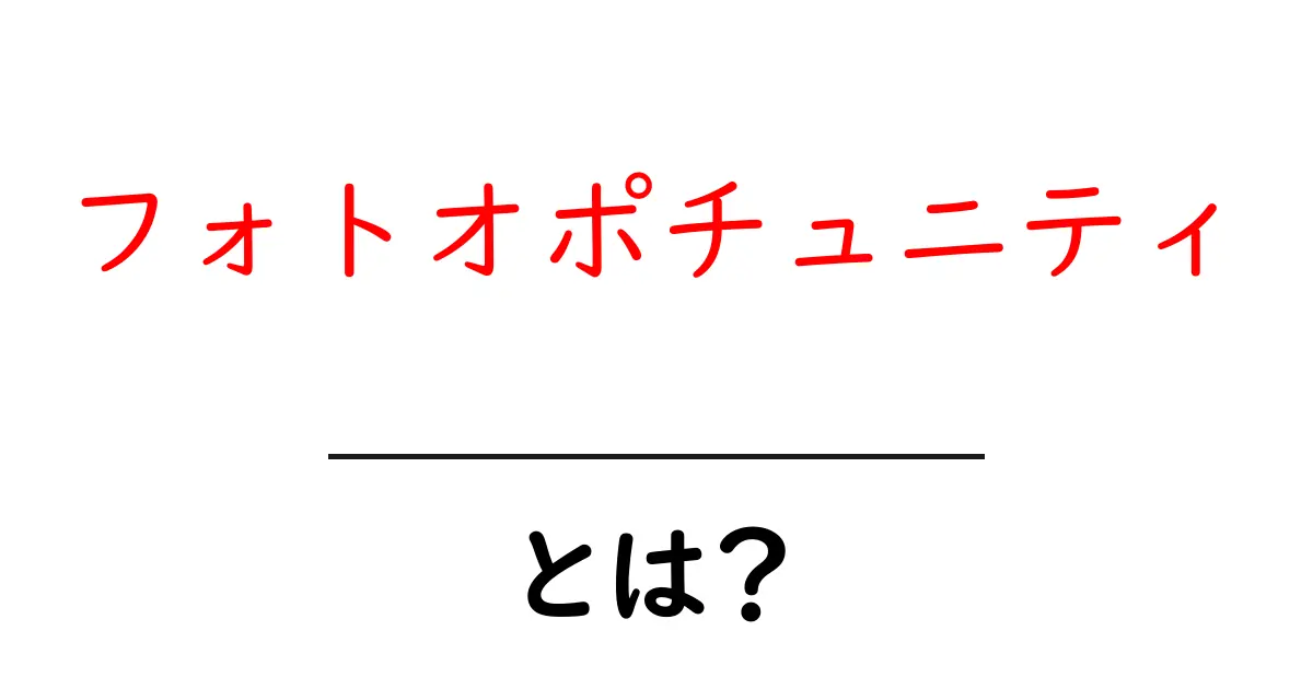 フォトオポチュニティとは？初心者にもわかる解説と撮影のコツ共起語・同意語・対義語も併せて解説！