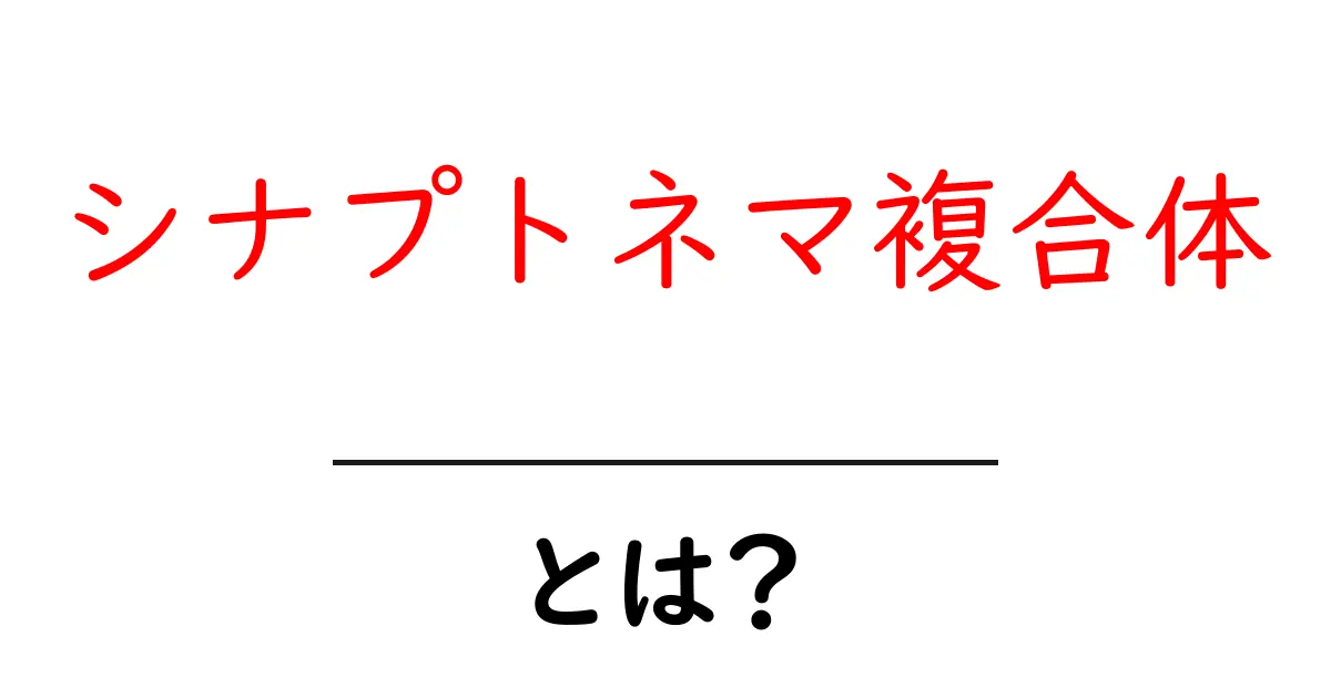 シナプトネマ複合体・とは?初心者向けにやさしく解説共起語・同意語・対義語も併せて解説!