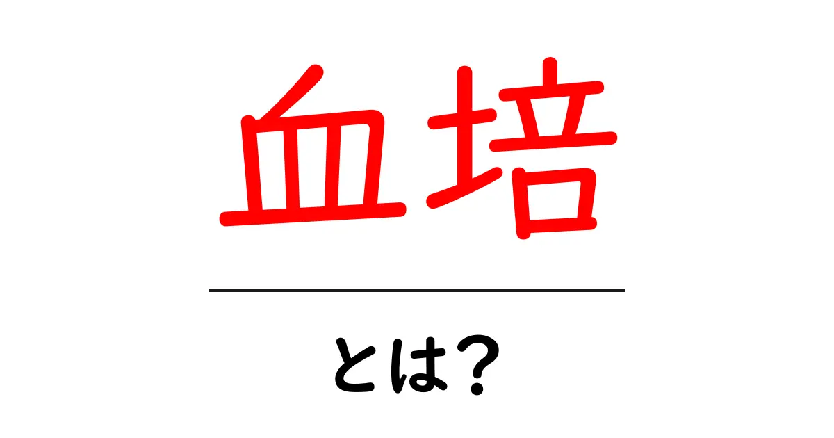 血培とは?初心者にもわかる基本ガイド共起語・同意語・対義語も併せて解説!