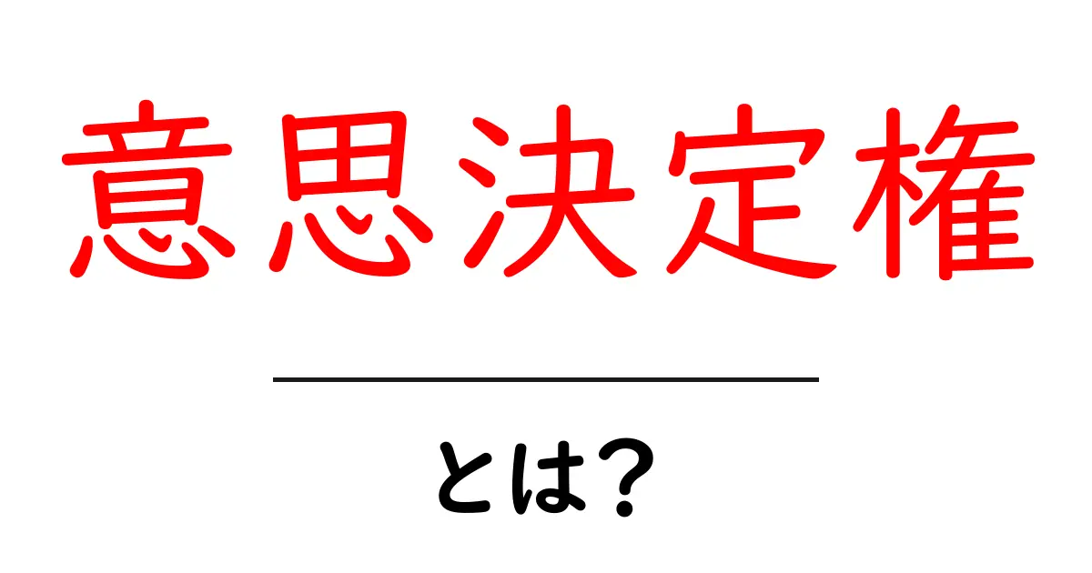 意思決定権・とは？ 初心者向けガイド共起語・同意語・対義語も併せて解説！