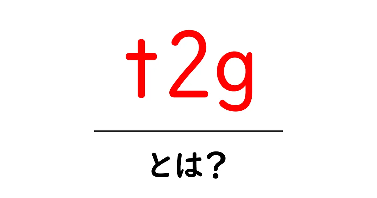 t2g・とは？初心者でも分かる基本と使い方を徹底解説共起語・同意語・対義語も併せて解説！