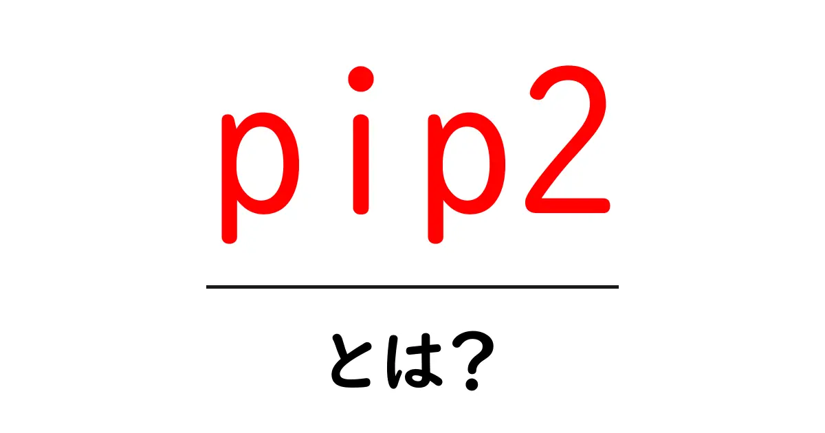 pip2 とは?初心者向けガイドで学ぶPython 2のパッケージ管理ツール共起語・同意語・対義語も併せて解説!