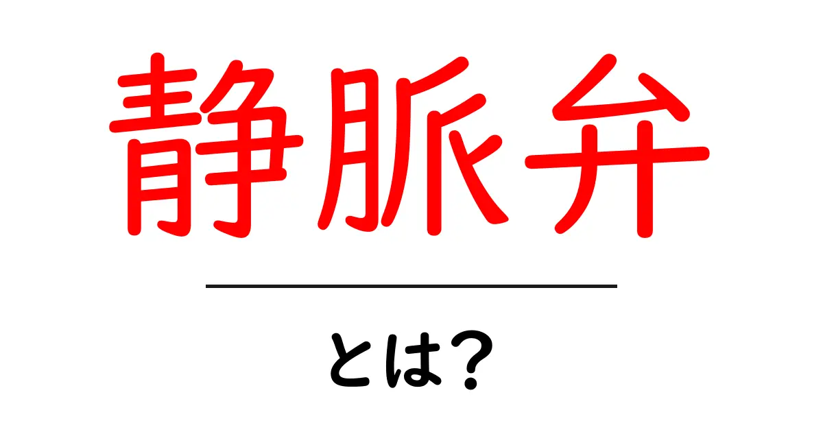 静脈弁とは？血液の流れを守る仕組みを初心者向けにわかりやすく解説共起語・同意語・対義語も併せて解説！
