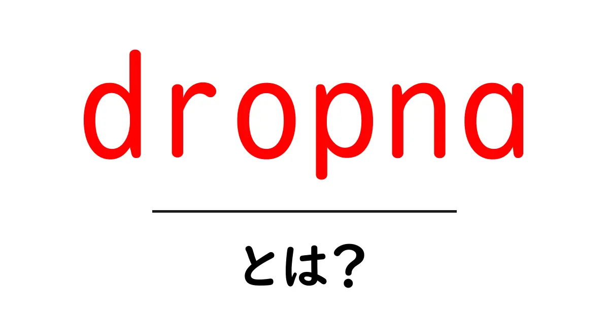 dropnaとは?初心者向けデータの欠損をきちんと処理する基本ガイド共起語・同意語・対義語も併せて解説!