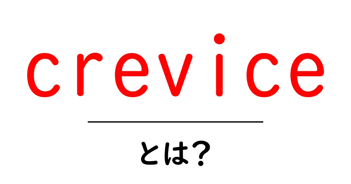 creviceとは？日常で使える意味と使い方ガイド共起語・同意語・対義語も併せて解説！