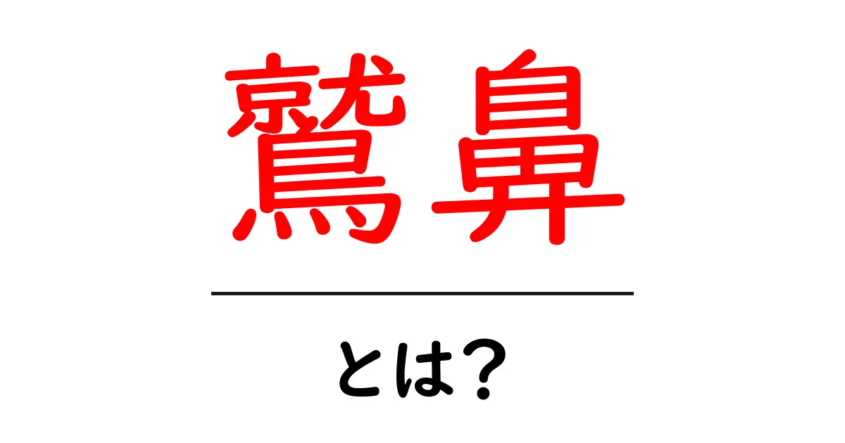 鷲鼻・とは?鼻の形をわかりやすく解説する初心者向けガイド共起語・同意語・対義語も併せて解説!