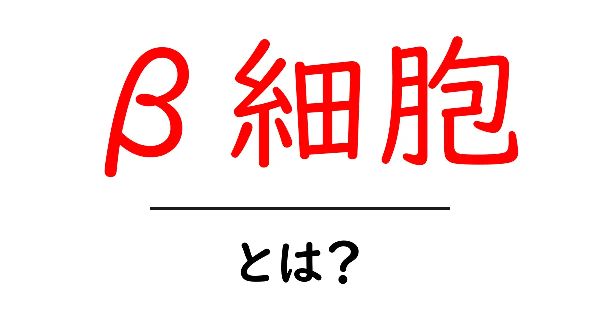 β細胞とは？体の糖をコントロールする小さな英雄を解説共起語・同意語・対義語も併せて解説！