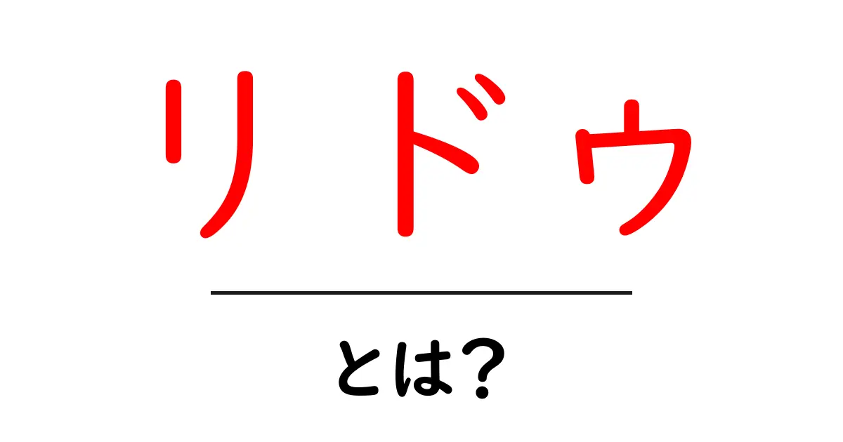 リドゥ・とは?初心者が押さえる基礎と使い方ガイド共起語・同意語・対義語も併せて解説!