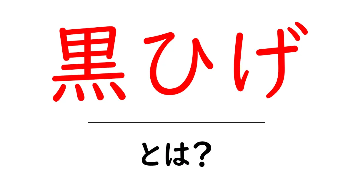 黒ひげとは？意味と使い方を初心者にもわかる解説共起語・同意語・対義語も併せて解説！
