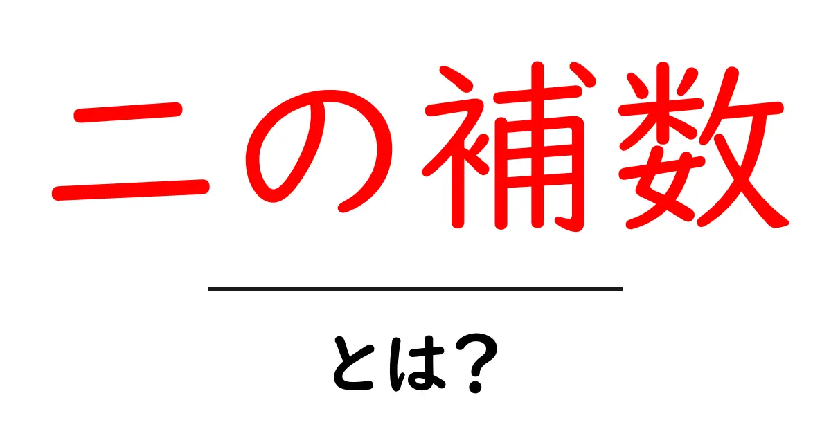 二の補数とは？初心者にもわかる基礎解説と使い方共起語・同意語・対義語も併せて解説！