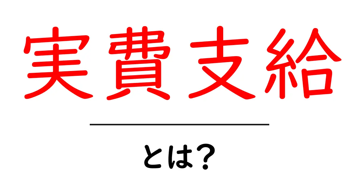 実費支給・とは？ 初心者にも分かる給与のしくみと使い方ガイド共起語・同意語・対義語も併せて解説！