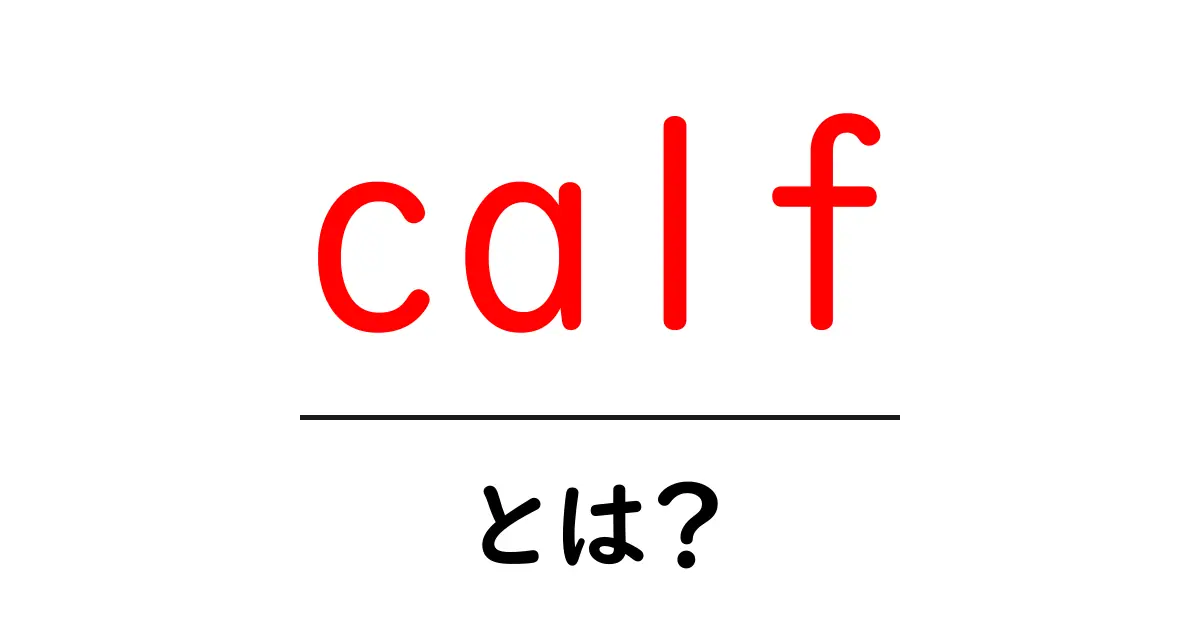 calfとは?初心者でも分かる意味と使い方ガイド共起語・同意語・対義語も併せて解説!