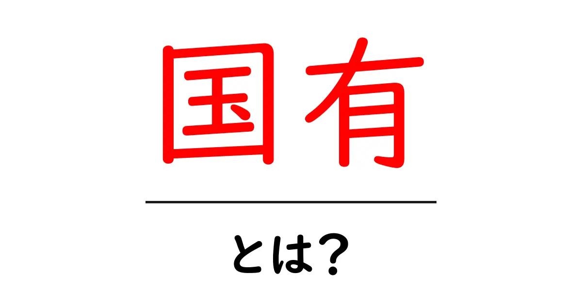 国有とは？初心者にも分かる国有の基礎と仕組みを徹底解説共起語・同意語・対義語も併せて解説！