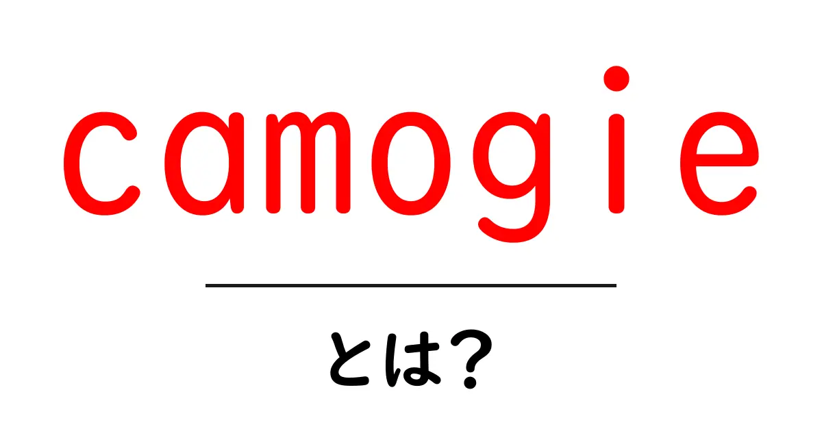 camogieとは?初心者でも分かる基本ガイド共起語・同意語・対義語も併せて解説!