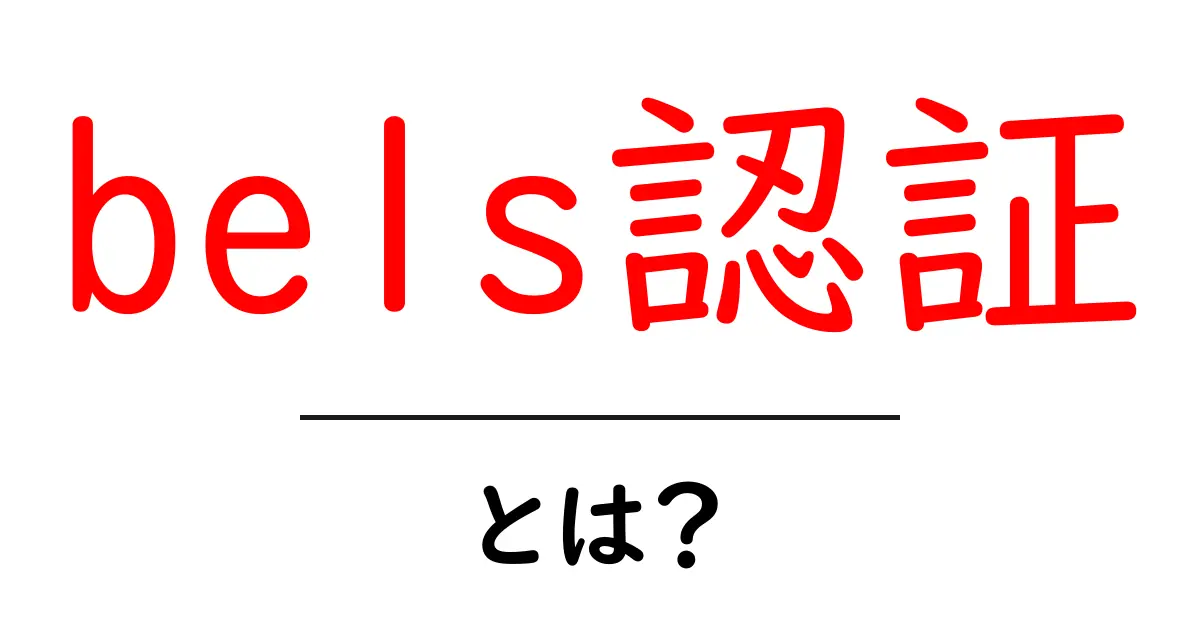 bels認証とは？初心者向け完全ガイドと取得のコツ共起語・同意語・対義語も併せて解説！