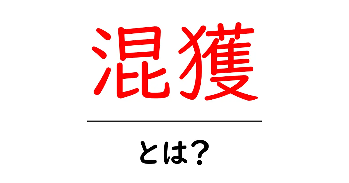 混獲・とは？初心者にも分かる基本と実例を詳しく解説共起語・同意語・対義語も併せて解説！