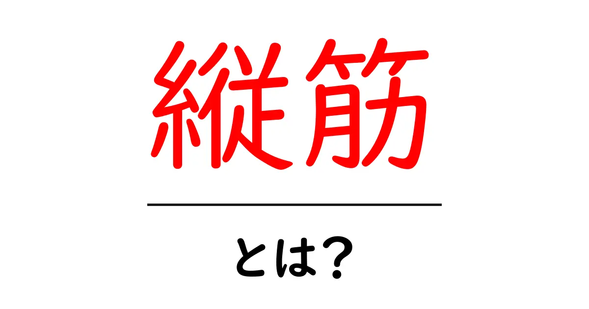 縦筋・とは？初心者向け解説：建物の縦方向鉄筋を理解しよう共起語・同意語・対義語も併せて解説！