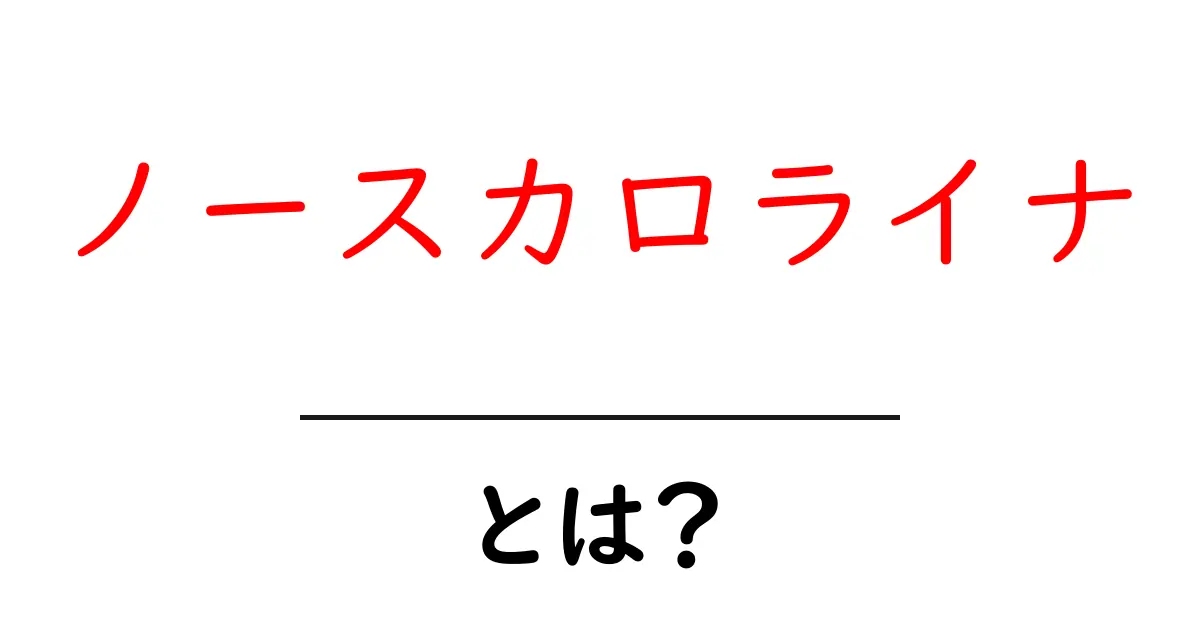 ノースカロライナとは？初心者にもわかりやすい基本ガイド共起語・同意語・対義語も併せて解説！