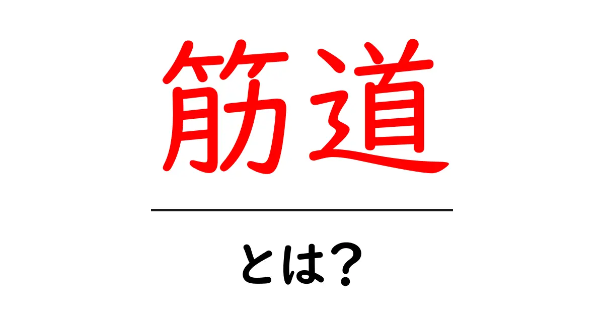 筋道・とは?初心者でもわかる基本と使い方ガイド共起語・同意語・対義語も併せて解説!