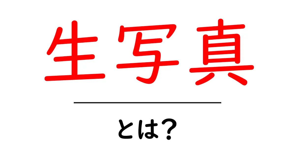 生写真・とは?初心者でもわかる基礎知識と使い方ガイド共起語・同意語・対義語も併せて解説!