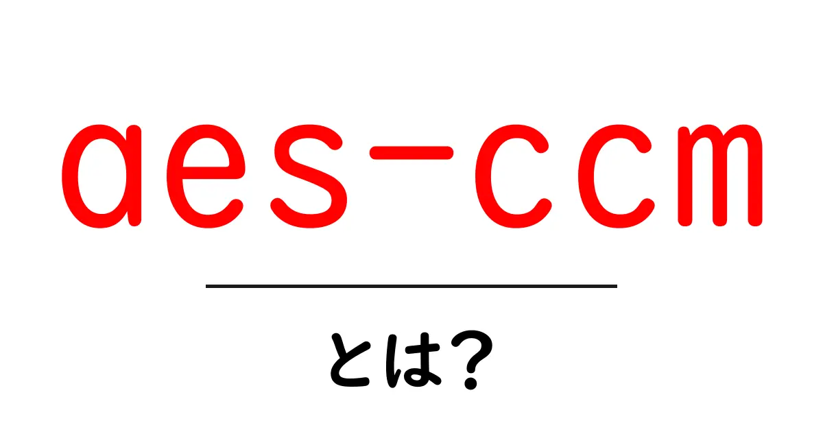 aes-ccmとは？初心者にもわかるAES-CCMの基礎と使い方共起語・同意語・対義語も併せて解説！
