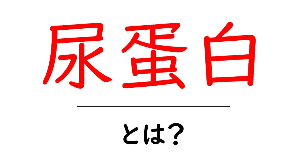 尿蛋白・とは？初心者向けにやさしく解説する完全ガイド共起語・同意語・対義語も併せて解説！