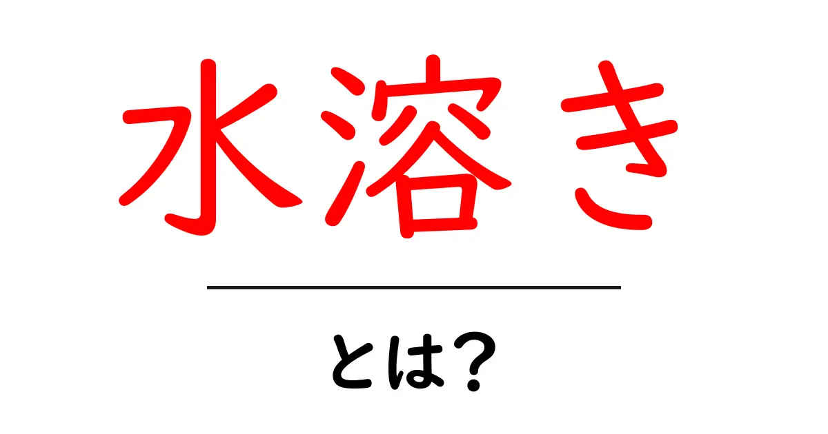 水溶き・とは？初心者のための基本と活用テクニックの解説共起語・同意語・対義語も併せて解説！