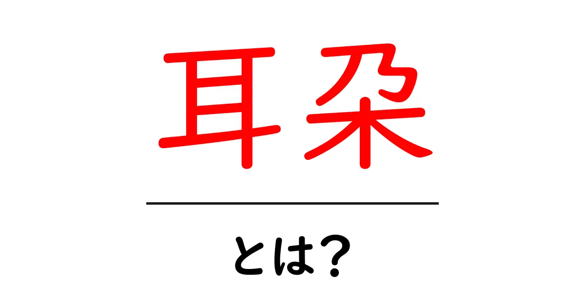 耳朶・とは？初心者にもわかる耳の部位ガイド共起語・同意語・対義語も併せて解説！