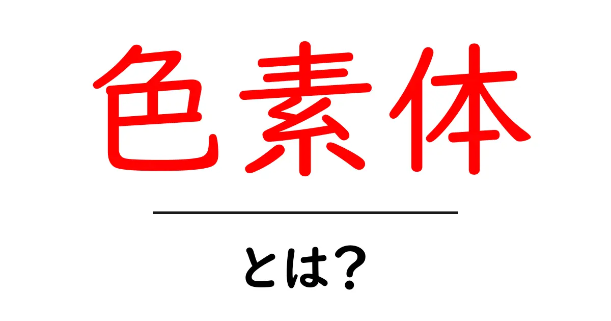 色素体とは？初心者にもわかる色素体の基本と役割を徹底解説共起語・同意語・対義語も併せて解説！