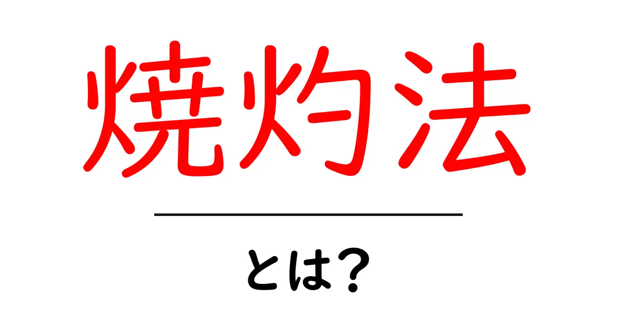 焼灼法とは？初心者向けに解説する基本と使い方のガイド共起語・同意語・対義語も併せて解説！
