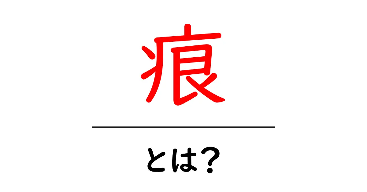 痕・とは？意味と使い方をやさしく解説共起語・同意語・対義語も併せて解説！