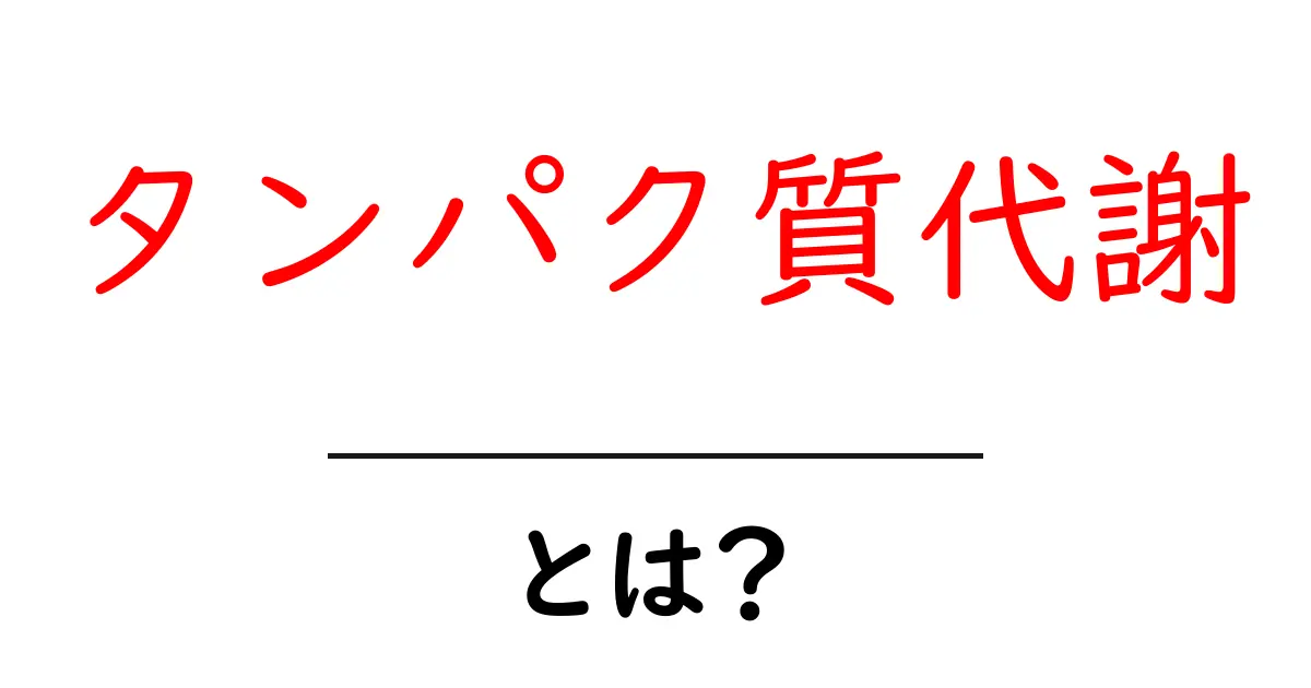 タンパク質代謝・とは?初心者でもわかる基礎解説と重要ポイント共起語・同意語・対義語も併せて解説!